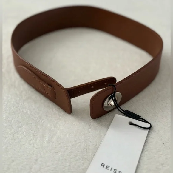 Reiss | Accessories | Reiss Tan Wide Waist Belt | Poshmark display picture 3
